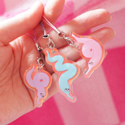 Worm on a string Phone Charm