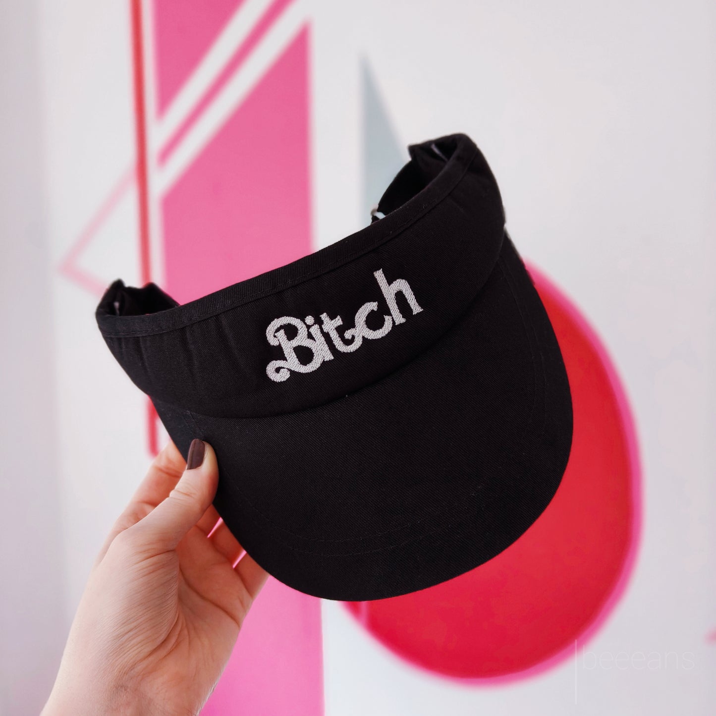 Bitch Visor Pink/ Black