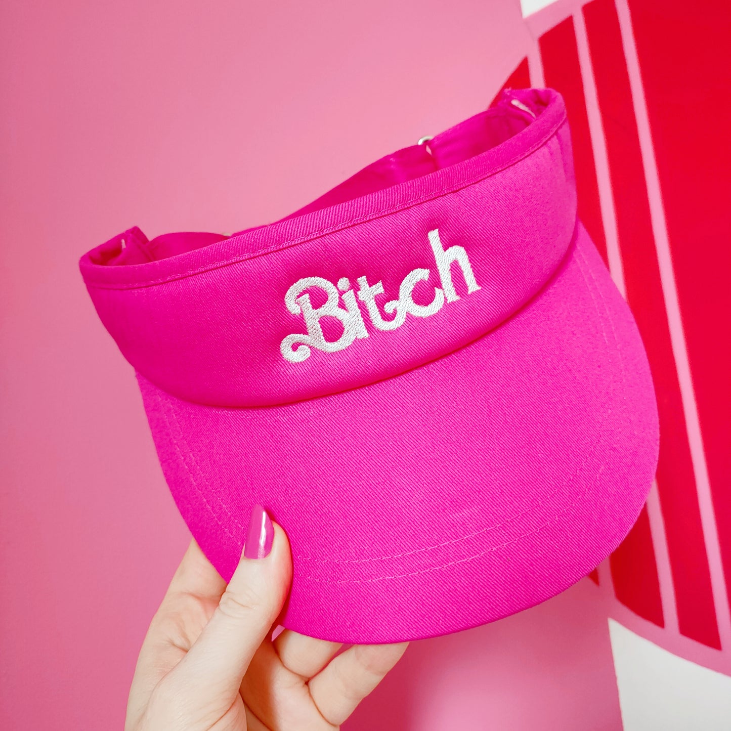 Bitch Visor Pink/ Black