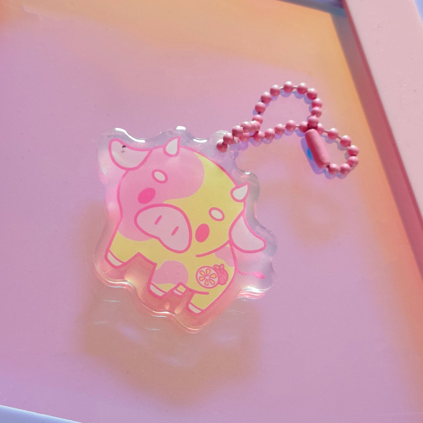 Strawberry Lemon Cow Charm