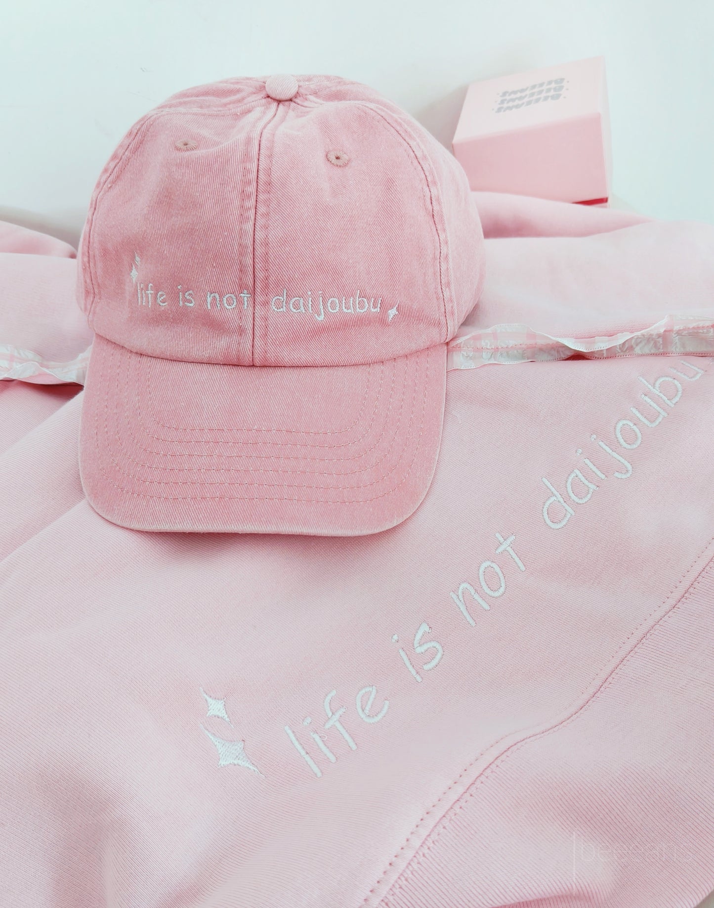 Life is not daijoubu Cap with Bow