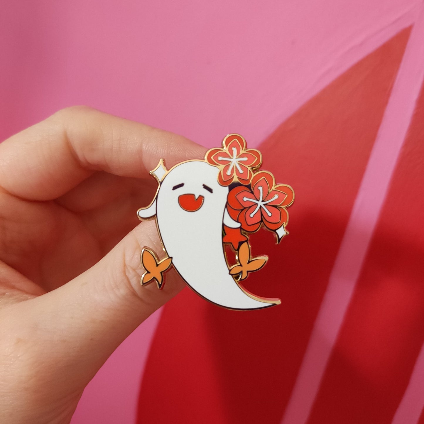 Hu Tao Ghostie Enamel Pin