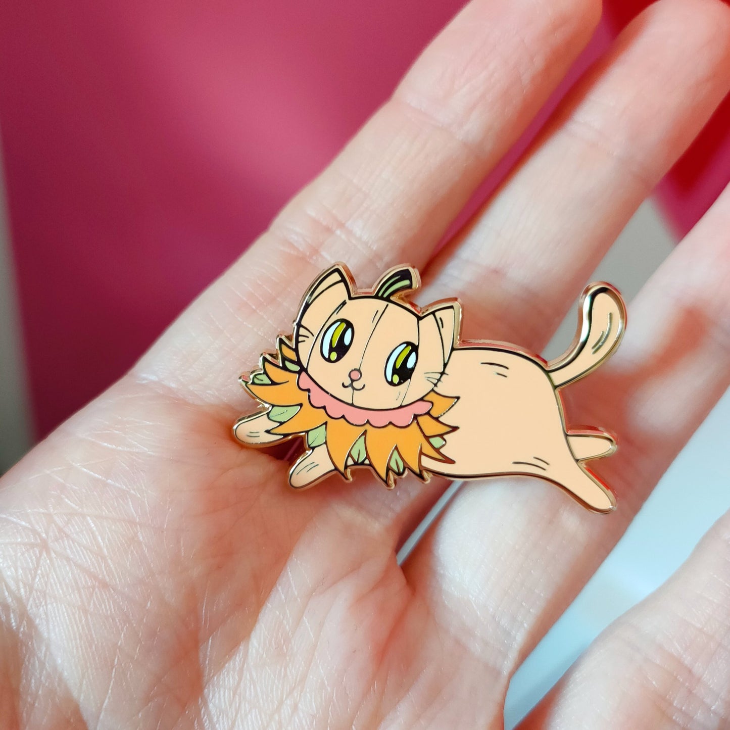 Spoopy Cat Pumpkin Pin