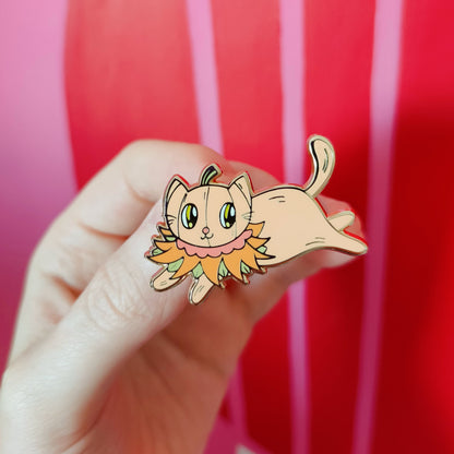 Spoopy Cat Pumpkin Pin