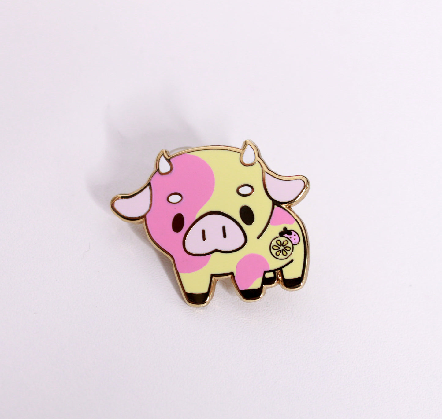 Strawberry Lemon Cow Pin