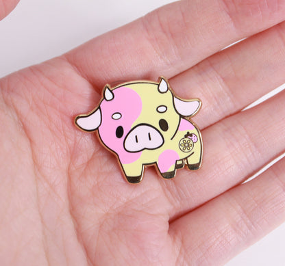 Strawberry Lemon Cow Pin